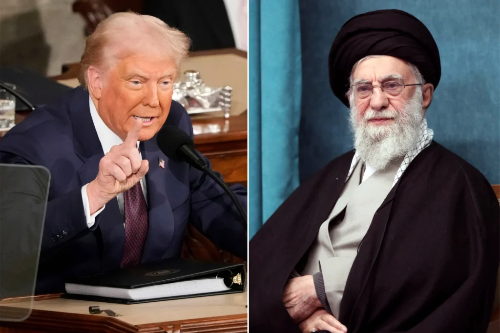 US and Iran flags with nuclear symbol – representing nuclear deal discussions