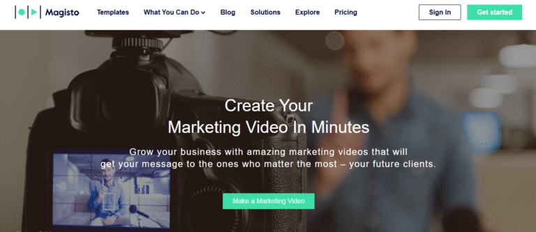 Magisto AI Video Editor (2025) Magisto AI Video Editor interface on laptop screen