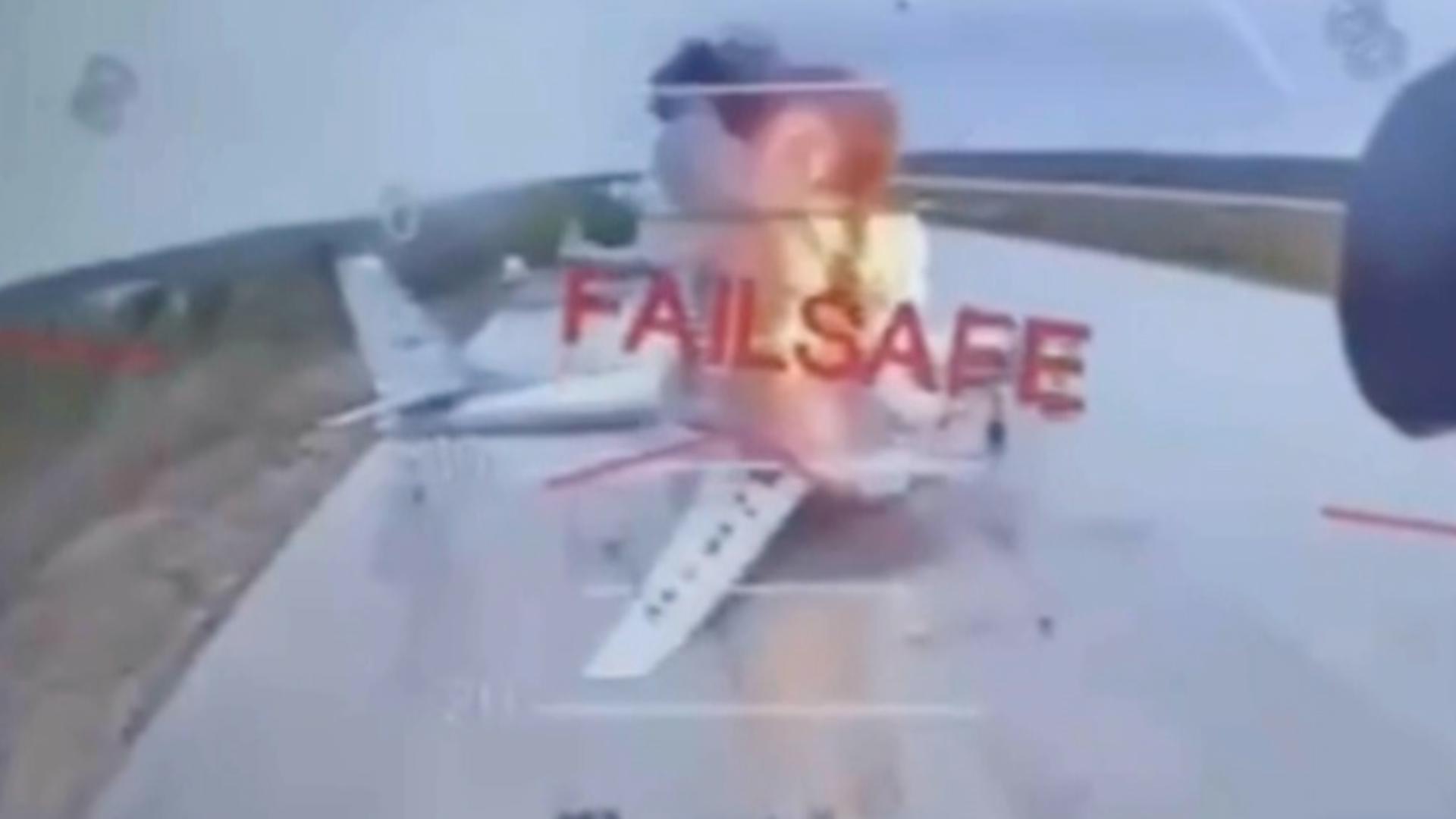 Drone footage of Ukrainian attack destroying Russian warplanes